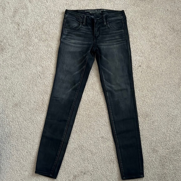 American eagle black washed jeggings - Picture 1 of 4